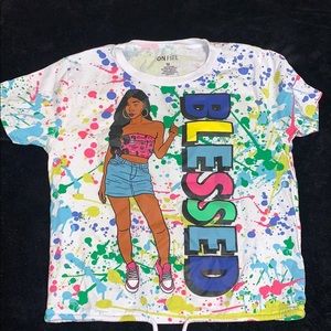 “Blessed” colorful shirt